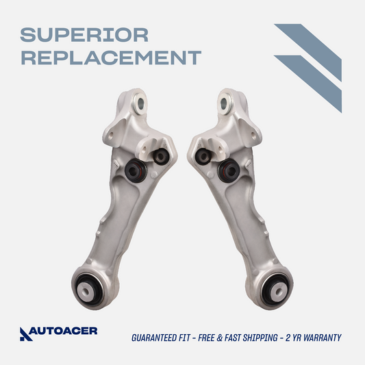 AUTOACER Front Lower Rearward Control Arm Kit 2 Pcs for S-TYPE V6 V8, XJ / XJR / XJ8, SUPER V8, VANDEN PLAS, XK, XF / XFR / XFR-S
