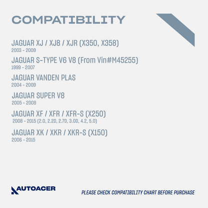 AUTOACER - 6p Front Lower Trailing Control Arm Bushings for JAGUAR S-TYPE, XJ / XJR / XJ8, SUPER V8, VANDEN PLAS, XK / XKR / XKR-S, XF / XFR / XFR-S