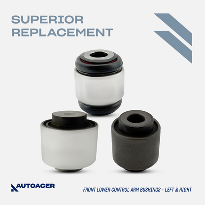 AUTOACER - 6p Front Lower Trailing Control Arm Bushings for JAGUAR S-TYPE, XJ / XJR / XJ8, SUPER V8, VANDEN PLAS, XK / XKR / XKR-S, XF / XFR / XFR-S