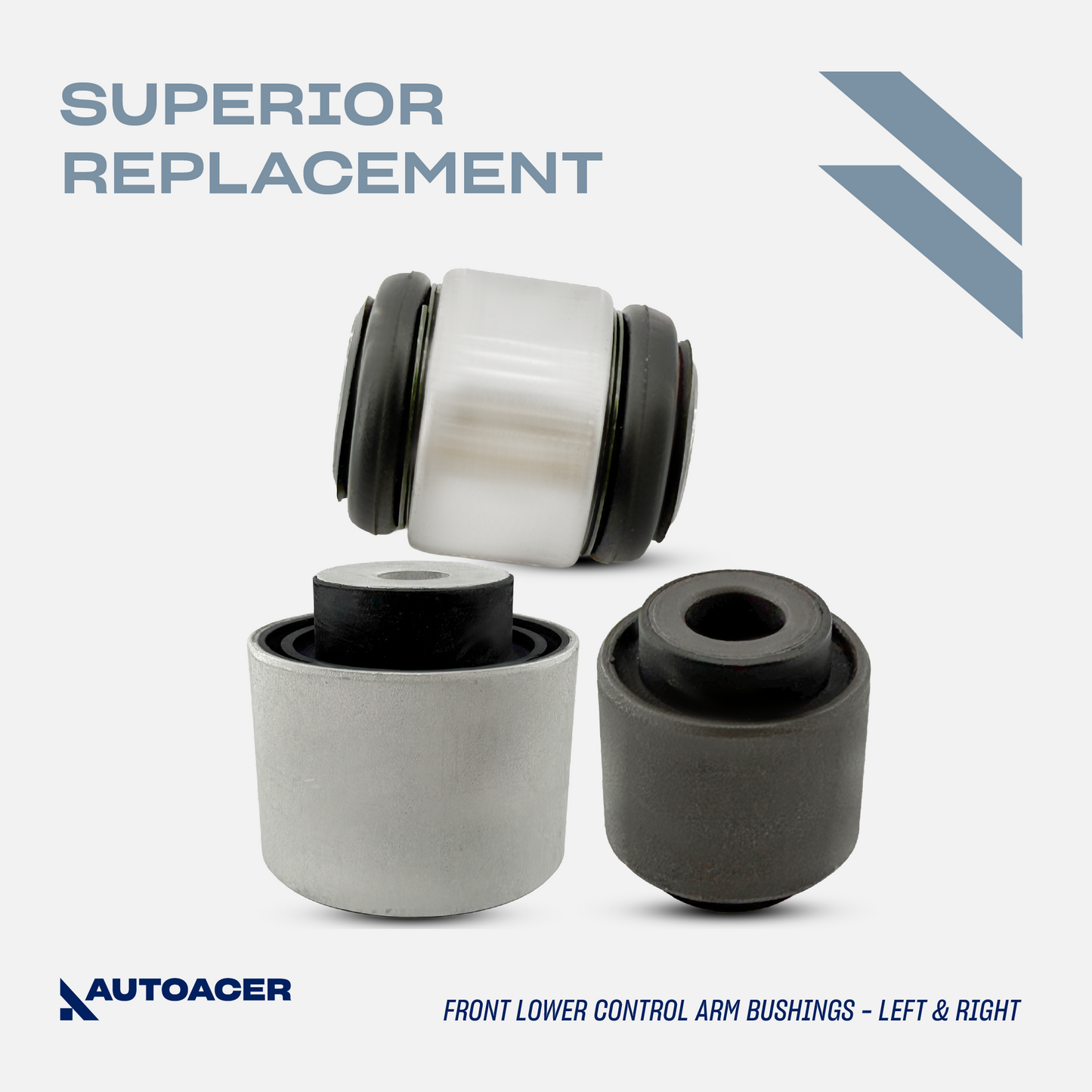 AUTOACER - 6p Front Lower Trailing Control Arm Bushings for JAGUAR S-TYPE, XJ / XJR / XJ8, SUPER V8, VANDEN PLAS, XK / XKR / XKR-S, XF / XFR / XFR-S