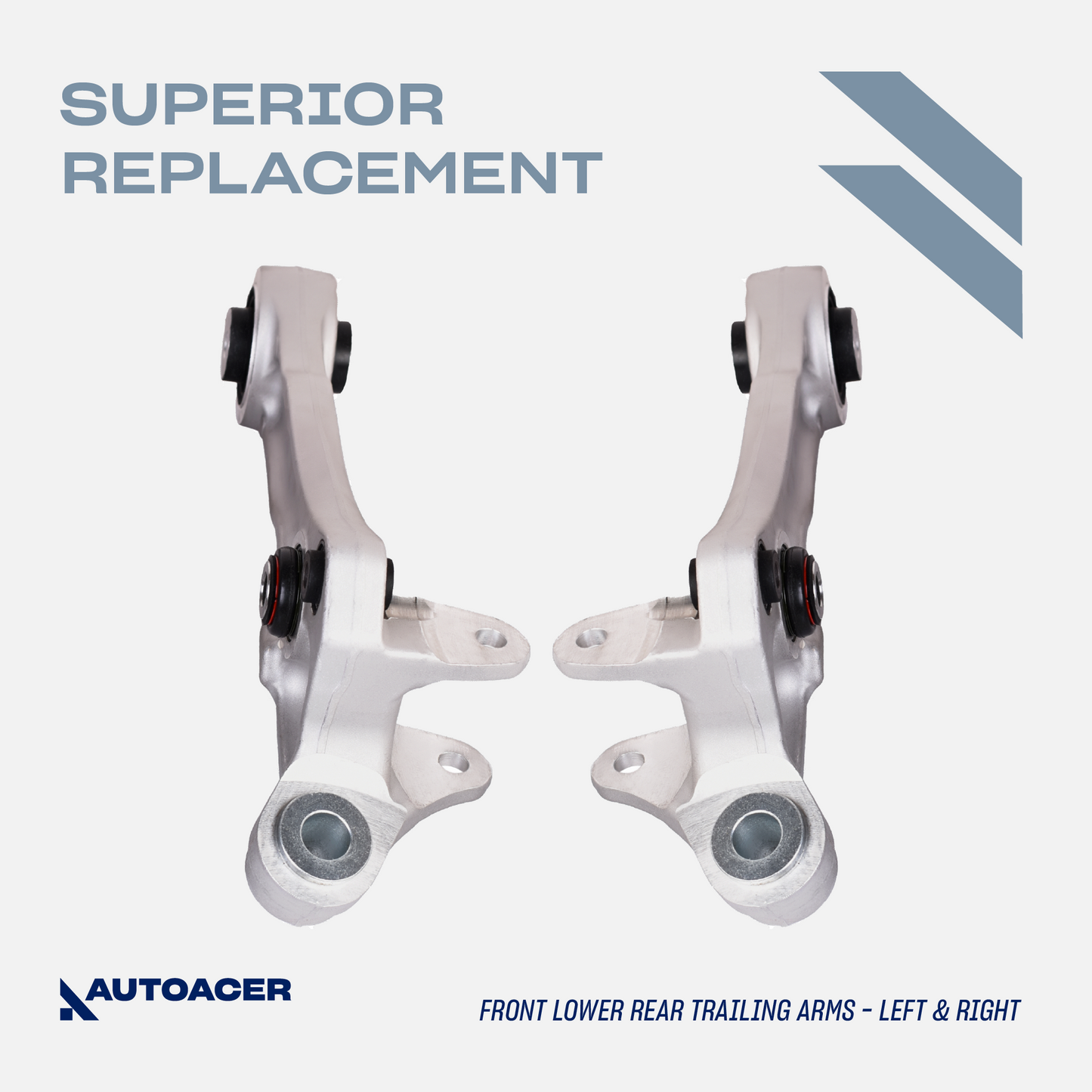 AUTOACER Front Upper, Lower & Lower Rearward Control Arm Kit 6 Pcs W/ Ball Joints and Bushings Fitted Left & Right Fits JAGUAR S-TYPE V6 V8 (X200) 1999 - 2008, XXF / XFR / XFR-S (X250) 2008 - 2015