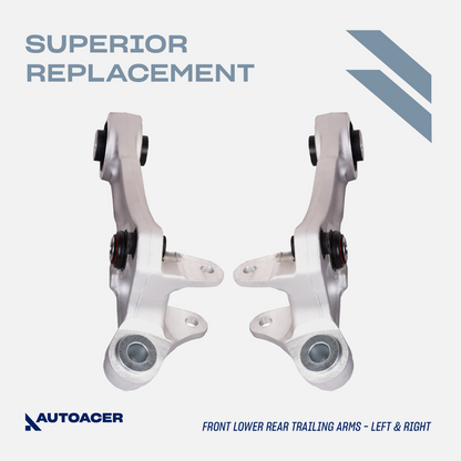 AUTOACER Front Upper, Lower & Lower Rearward Control Arm Kit 6 Pcs W/ Ball Joints and Bushings Fitted Left & Right Fits JAGUAR S-TYPE V6 V8 (X200) 1999 - 2008, XXF / XFR / XFR-S (X250) 2008 - 2015