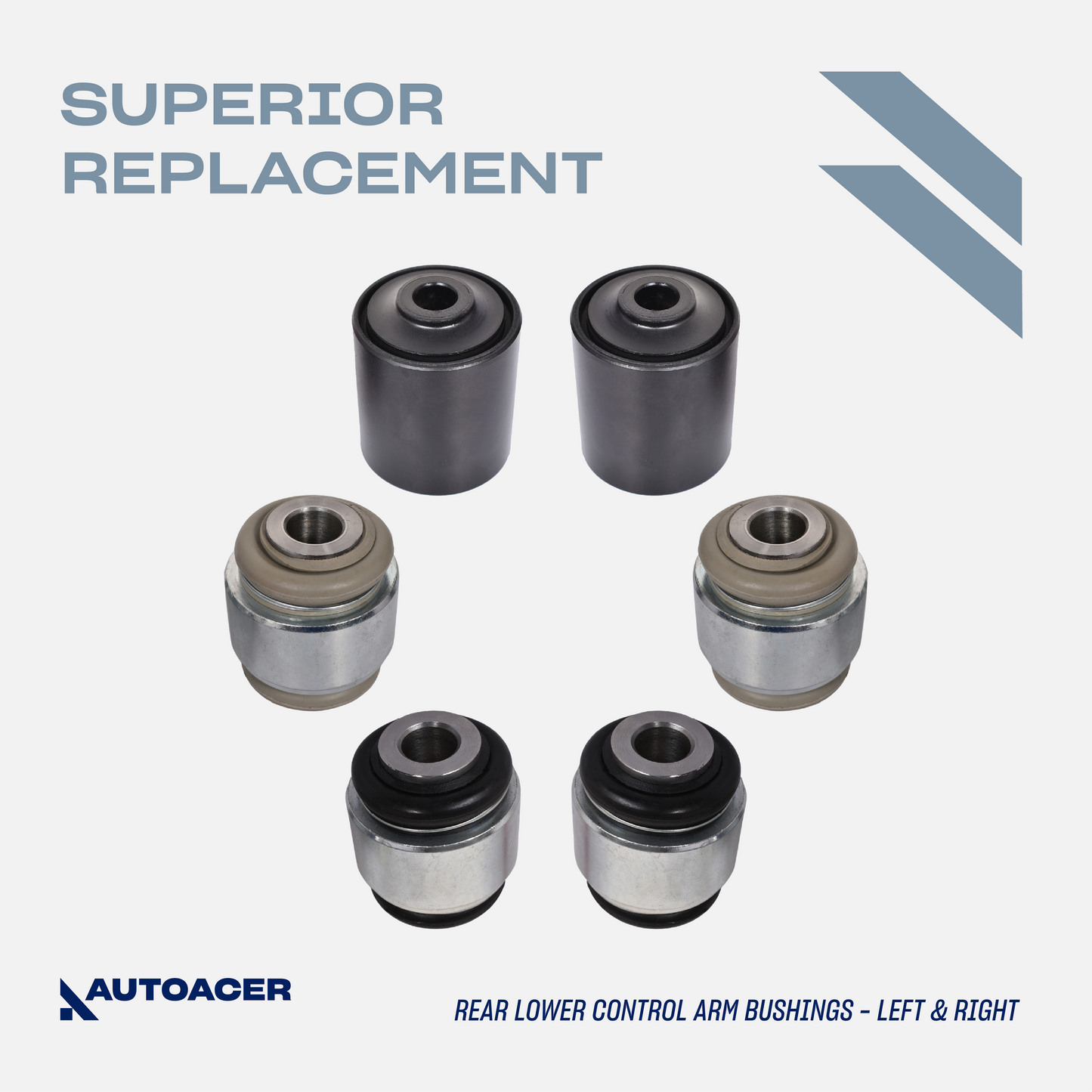 AUTOACER Rear Suspension Kit 14 piece -  Control Arms, Bushings, Stabilizer Bar Links, Tie Rods &  Strut Mount Assembly for JAGUAR S-TYPE