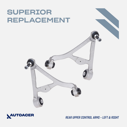AUTOACER Rear Suspension Kit 14 piece -  Control Arms, Bushings, Stabilizer Bar Links, Tie Rods &  Strut Mount Assembly for JAGUAR S-TYPE