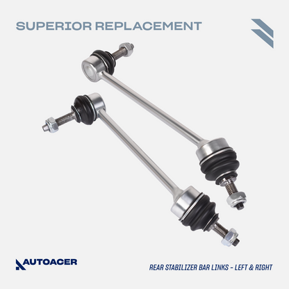 AUTOACER - 10p Front Rear Sway Bar Links, Tie Rods & Steering Knuckle Ball Joint Kit For JAGUAR S-TYPE, XK, SUPER V8, VANDEN PLAS, XJ8 / XJR