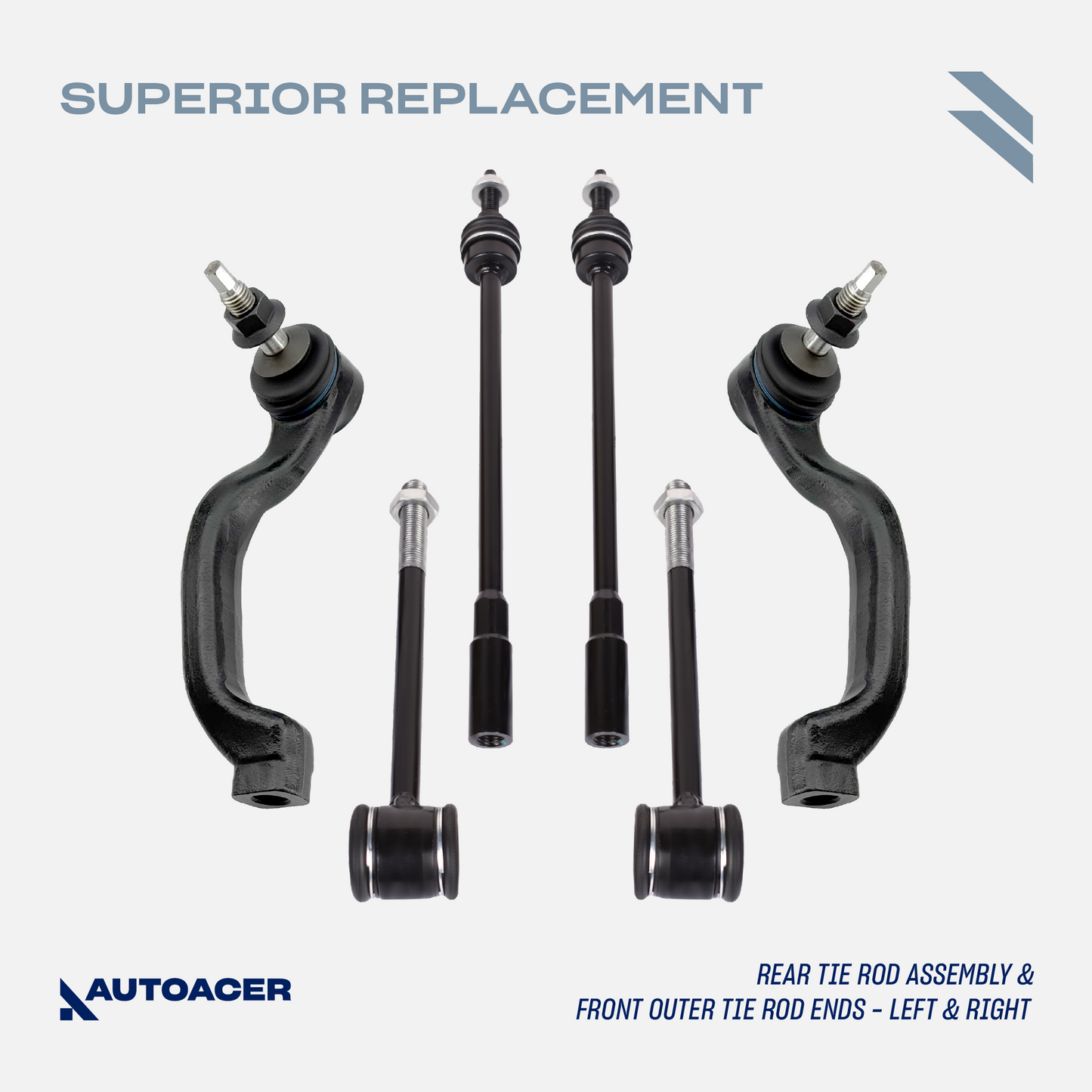 AUTOACER Front Rear Suspension Kit 24p - Control Arms, Trailing Arms, Hydra Bushings, Ball Joints, Sway/Stabilizer Bar Links & Tie Rods For JAGUAR XJR / XJ8