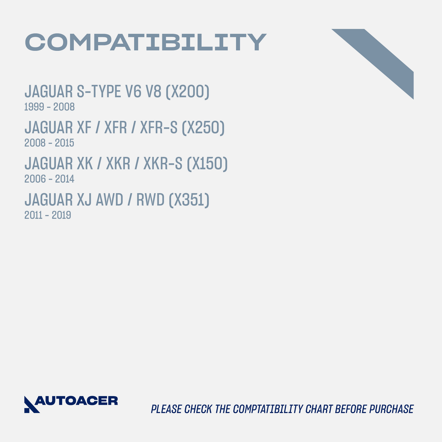 AUTOACER -10p Front Strut Mounts Boot Spring Seat Kit For Jaguar S-Type 1999 - 2008, XJ 2011 - 2019, XK / XKR / XKR-S 2006 - 2014, XF / XFR / XFR-S 2008 - 2015