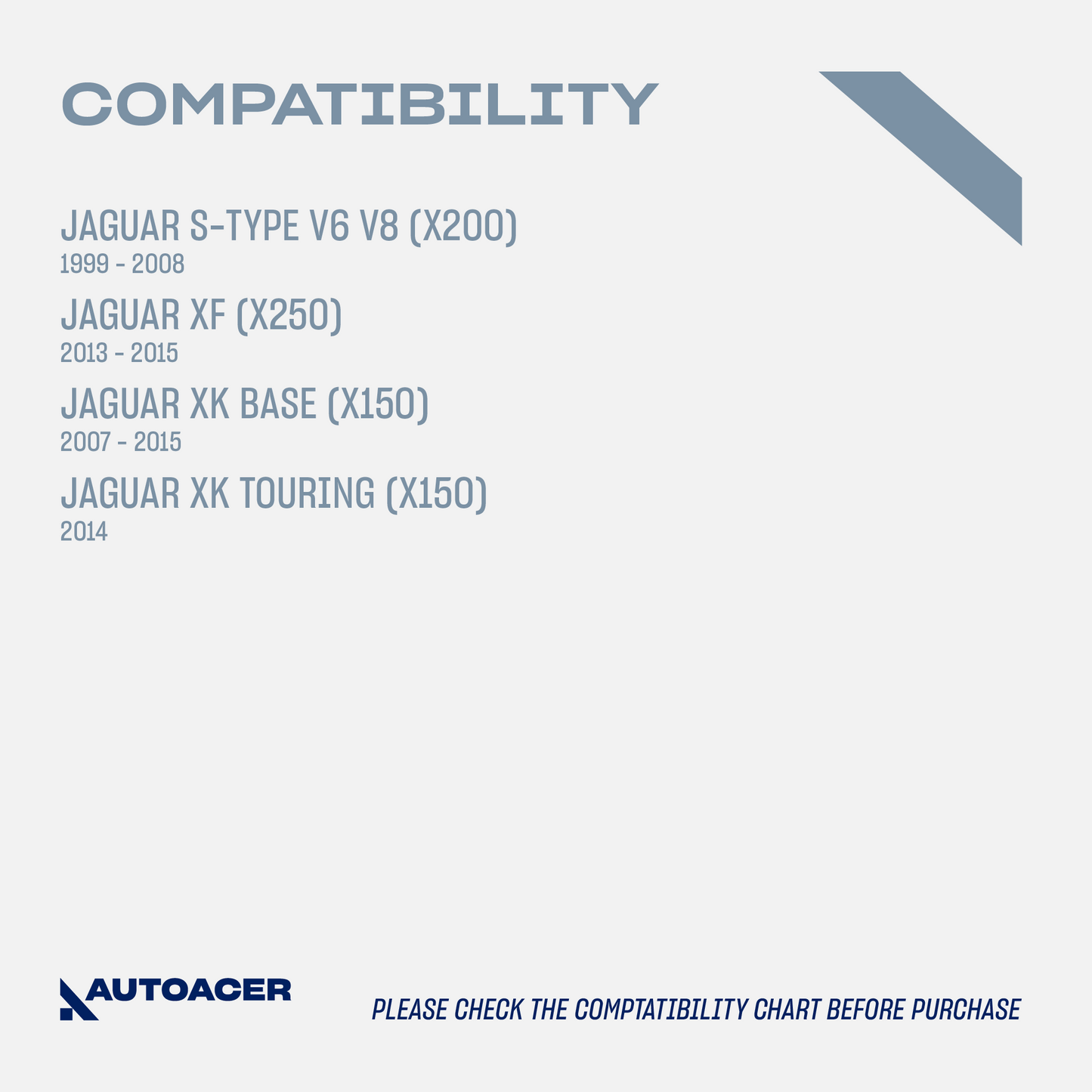 AUTOACER - 10p Rear Strut Mount Kit with Boots Spring Seats For Jaguar S-Type V6 V8 1999 - 2008, XF (X250) 2013 - 2015, XK BASE COUPE (X150) 2007 - 2015, XK TOURING COUPE (X150) 2014