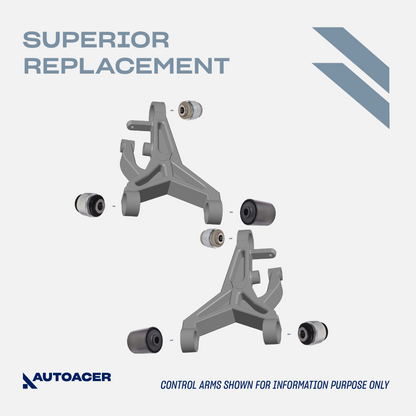 AUTOACER - 14p Front Upper Lower Control Arms, Rear Upper Arms & Bushing Kit For Jaguar XJR / XJ8 2003 - 2009 