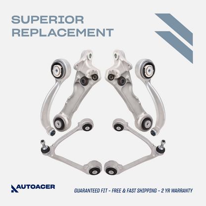 AUTOACER - 6p Front Upper, Lower Control Arms & Trailing Arms, Fits JAGUAR S-TYPE, XJ (XJ8 / XJR), XK / XKR / XKR-S, VANDEN PLAS, SUPER V8
