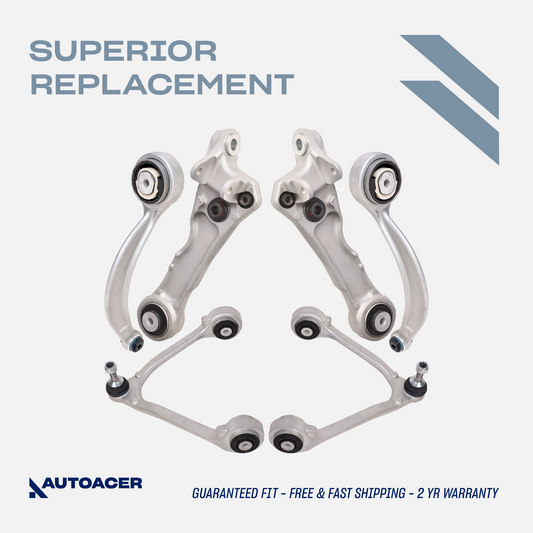 AUTOACER - 6p Front Upper, Lower Control Arms & Trailing Arms, Fits JAGUAR S-TYPE, XJ (XJ8 / XJR), XK / XKR / XKR-S, VANDEN PLAS, SUPER V8
