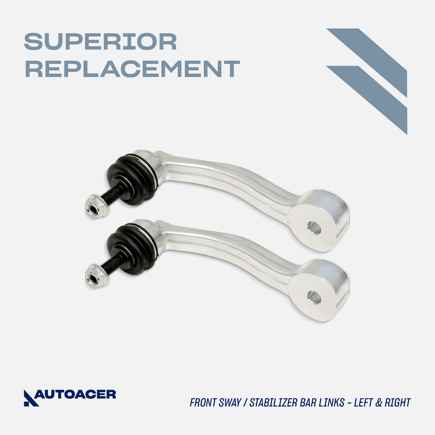 AUTOACER Suspension Kit 10p -  Front Upper Lower Control Arms, Trailing Arms, Stabilizer Bar Links & Tie Rod Ends For Jaguar S-Type X200 2002 - 2008 