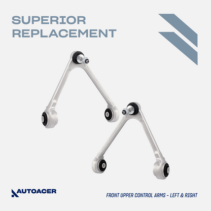 AUTOACER Suspension Kit 10p -  Front Upper Lower Control Arms, Trailing Arms, Stabilizer Bar Links & Tie Rod Ends For Jaguar S-Type X200 2002 - 2008 