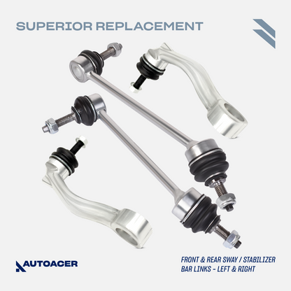 AUTOACER Suspension Kit 24p - Front & Rear Control Arms, Ball Joints, Bushings, Sway Bar Links & Tie Rods For JAGUAR XK 2007 - 2009, VANDEN PLAS 2004 - 2009, SUPER V8 2005 - 2009