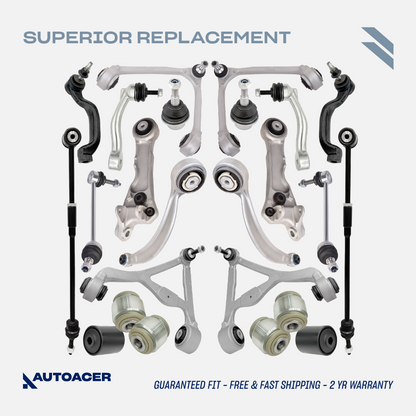 AUTOACER Suspension Kit 24p - Front & Rear Control Arms, Ball Joints, Bushings, Sway Bar Links & Tie Rods For JAGUAR XK 2007 - 2009, VANDEN PLAS 2004 - 2009, SUPER V8 2005 - 2009