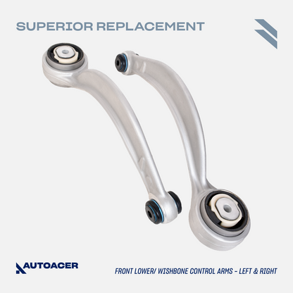 AUTOACER - 10p Front Upper Lower Control Arms, Sway Bar Links & Outer Tie Rods For Jaguar XK / XKR / XKR-S (X150) 2010-2015, XF / XFR / XFR-S (X250) 2008-2015