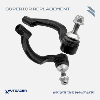 AUTOACER - 10p Front Upper Lower Control Arms, Sway Bar Links & Outer Tie Rods For Jaguar XK / XKR / XKR-S (X150) 2010-2015, XF / XFR / XFR-S (X250) 2008-2015