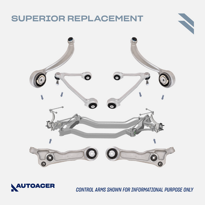 AUTOACER - 10p Front Upper Lower Control Arms, Sway Bar Links & Outer Tie Rods For Jaguar XK / XKR / XKR-S (X150) 2010-2015, XF / XFR / XFR-S (X250) 2008-2015