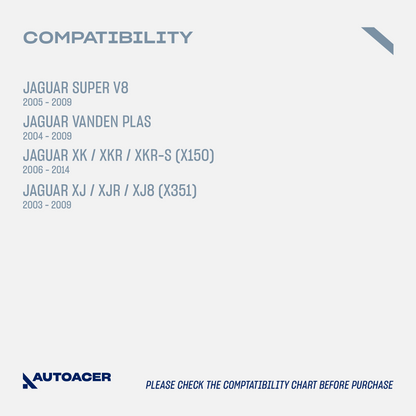 AUTOACER - 10p Front Upper, Lower Control Arms & Bushings For JAGUAR XJ / XJR / XJ8 2003-2009, SUPER V8 2005-2009, VANDEN PLAS 2004-2009, XK / XKR / XKR-S 2006-2014