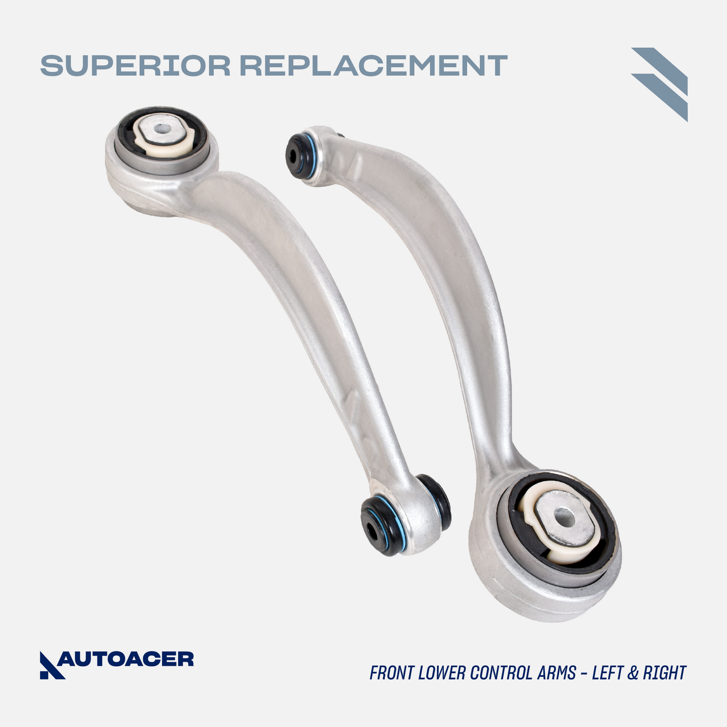 AUTOACER - 10p Front Upper, Lower Control Arms & Bushings For JAGUAR XJ / XJR / XJ8 2003-2009, SUPER V8 2005-2009, VANDEN PLAS 2004-2009, XK / XKR / XKR-S 2006-2014