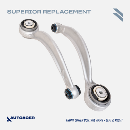 AUTOACER - 10p Front Upper, Lower Control Arms & Bushings For JAGUAR XJ / XJR / XJ8 2003-2009, SUPER V8 2005-2009, VANDEN PLAS 2004-2009, XK / XKR / XKR-S 2006-2014
