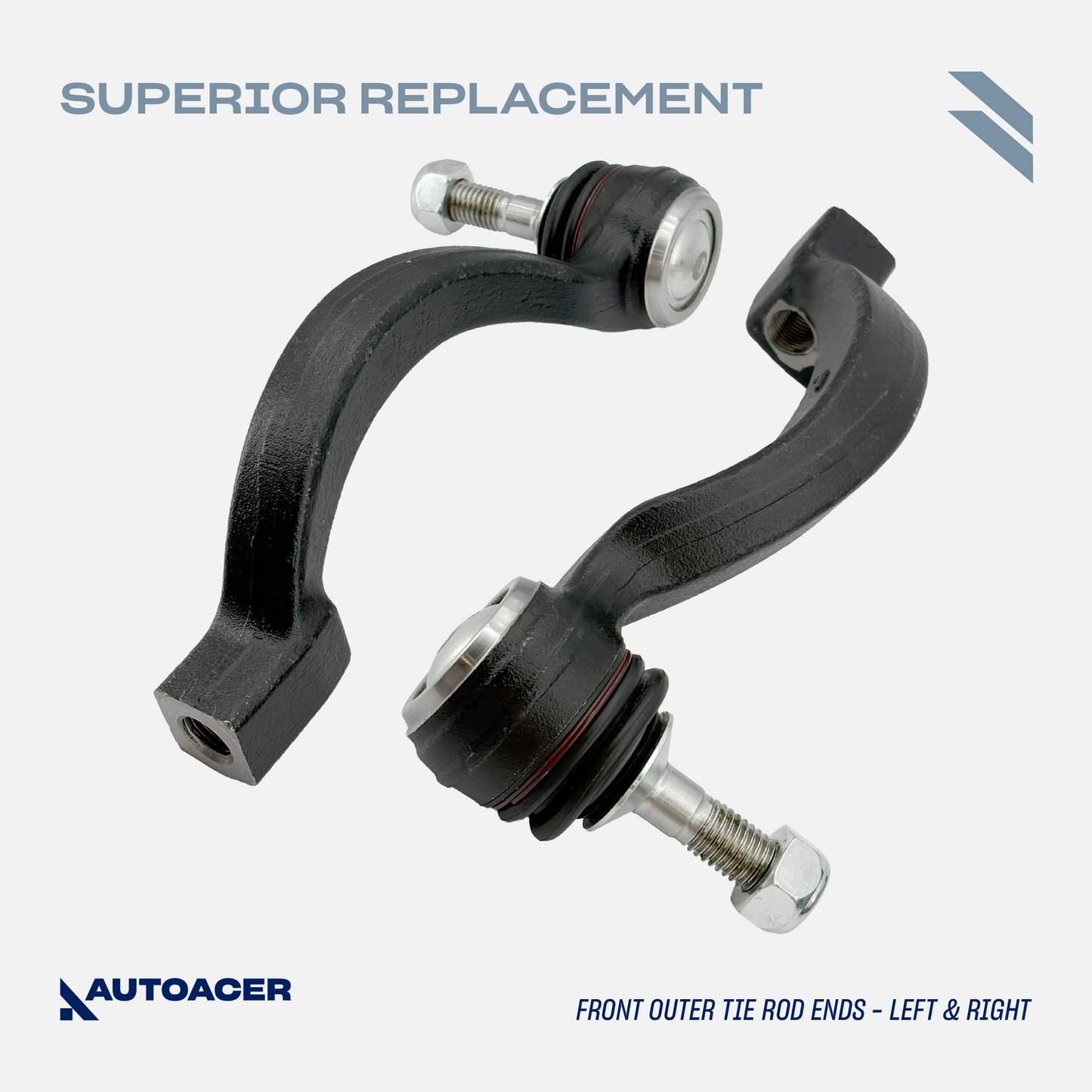 AUTOACER - 8p Front Upper Lower Control / Wishbone Arms with Ball Joints & Bushes Fitted, Stabilizer Bar Links & Tie Rod Ends For JAGUAR XJR / XJ8, SUPER V8, VANDEN PLAS, XK / XKR