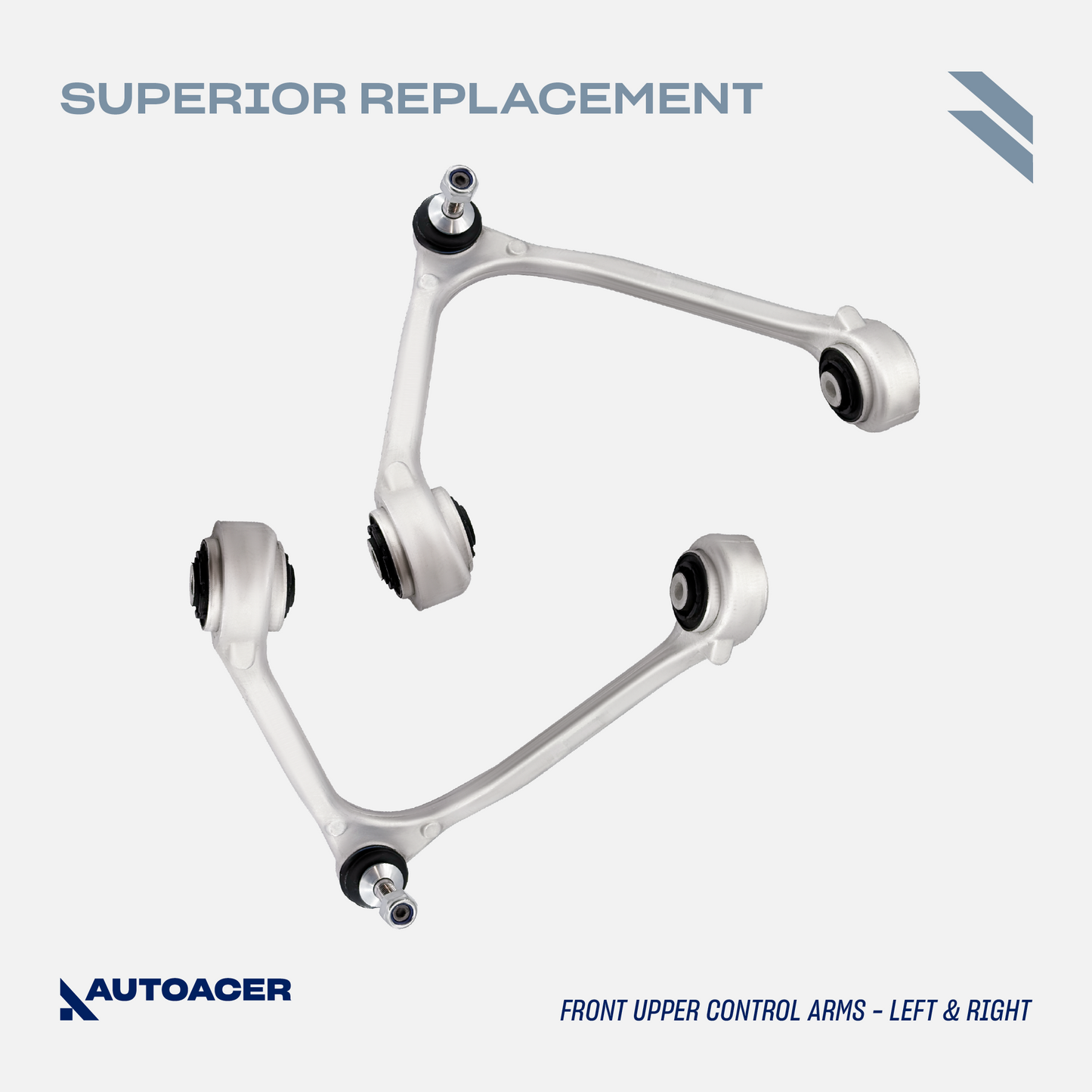 AUTOACER - 8p Front Upper Lower Control / Wishbone Arms with Ball Joints & Bushes Fitted, Stabilizer Bar Links & Tie Rod Ends For JAGUAR XJR / XJ8, SUPER V8, VANDEN PLAS, XK / XKR
