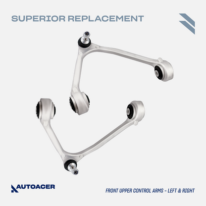 AUTOACER - 8p Front Upper Lower Control / Wishbone Arms with Ball Joints & Bushes Fitted, Stabilizer Bar Links & Tie Rod Ends For JAGUAR XJR / XJ8, SUPER V8, VANDEN PLAS, XK / XKR
