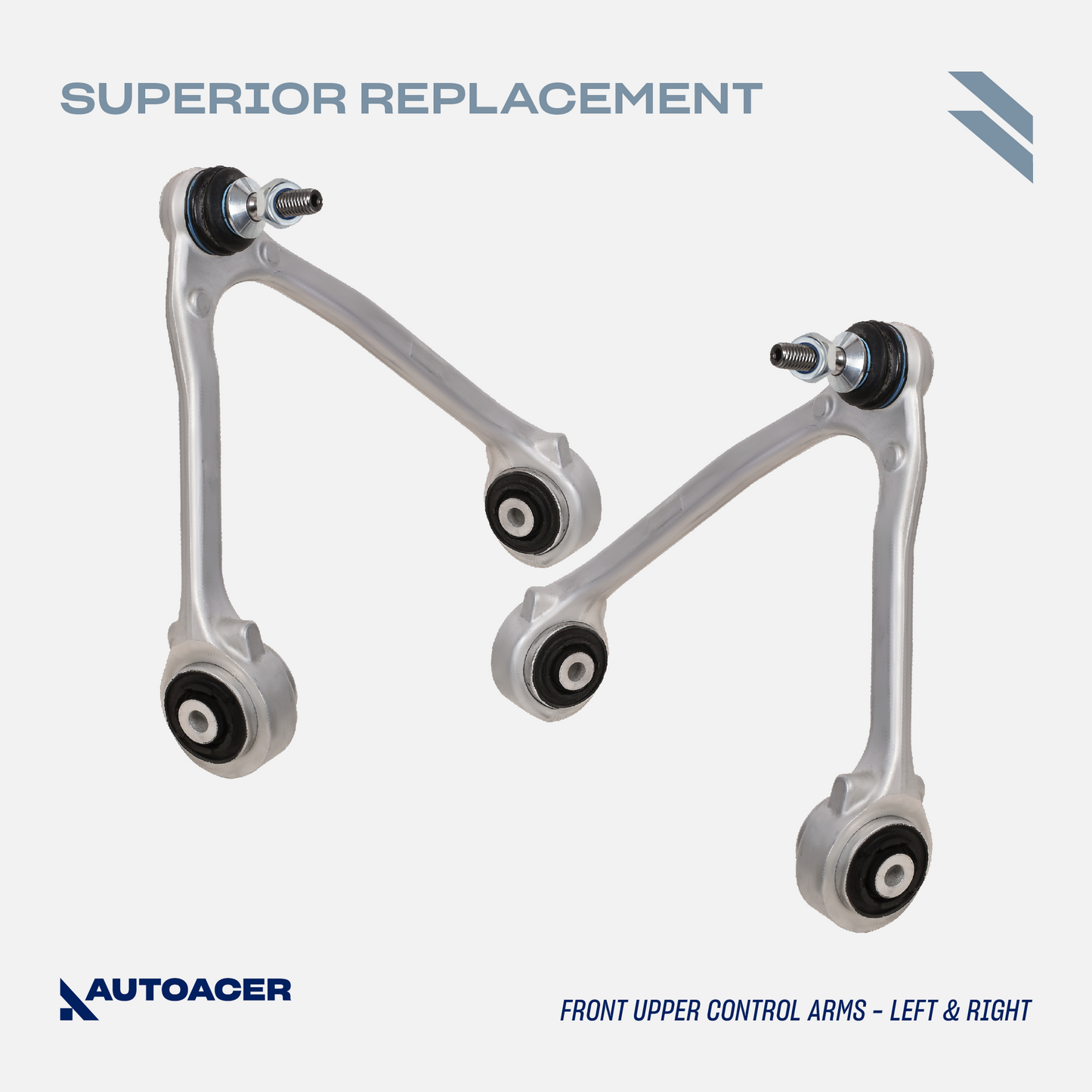 AUTOACER - Front Upper, Lower Control Arms with Bushings Fitted, Trailing Arms, Strut Mounts, Spring Seats, Bumper & Boots 18 Pcs for JAGUAR S-TYPE V6 V8 (X200), XF / XFR /XFR-S (X-250)