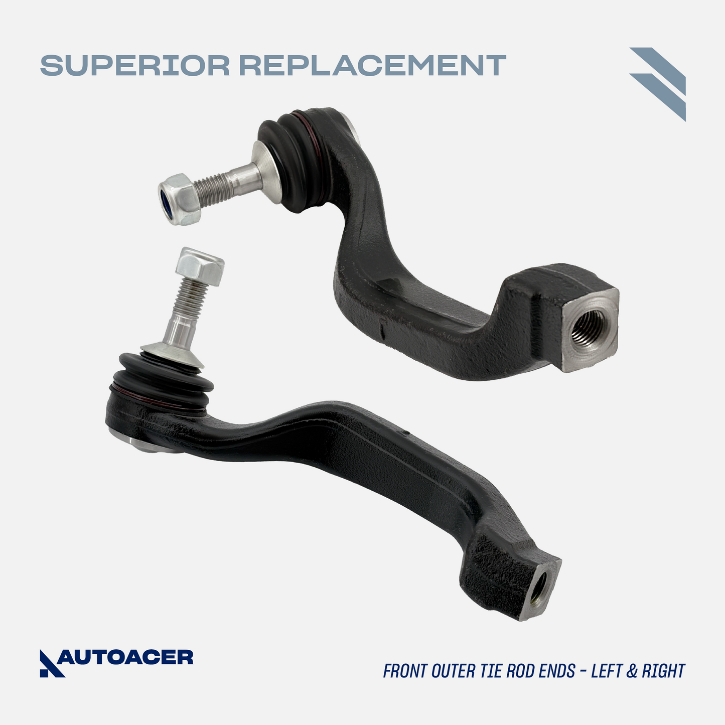 AUTOACER - 6p Front Upper Control Arms with Bushings & Ball Joints Pre-Fitted, Stabilizer Bar Links & Outer Tie Rod Ends For JAGUAR S-TYPE V6 V8 1999 - 2003