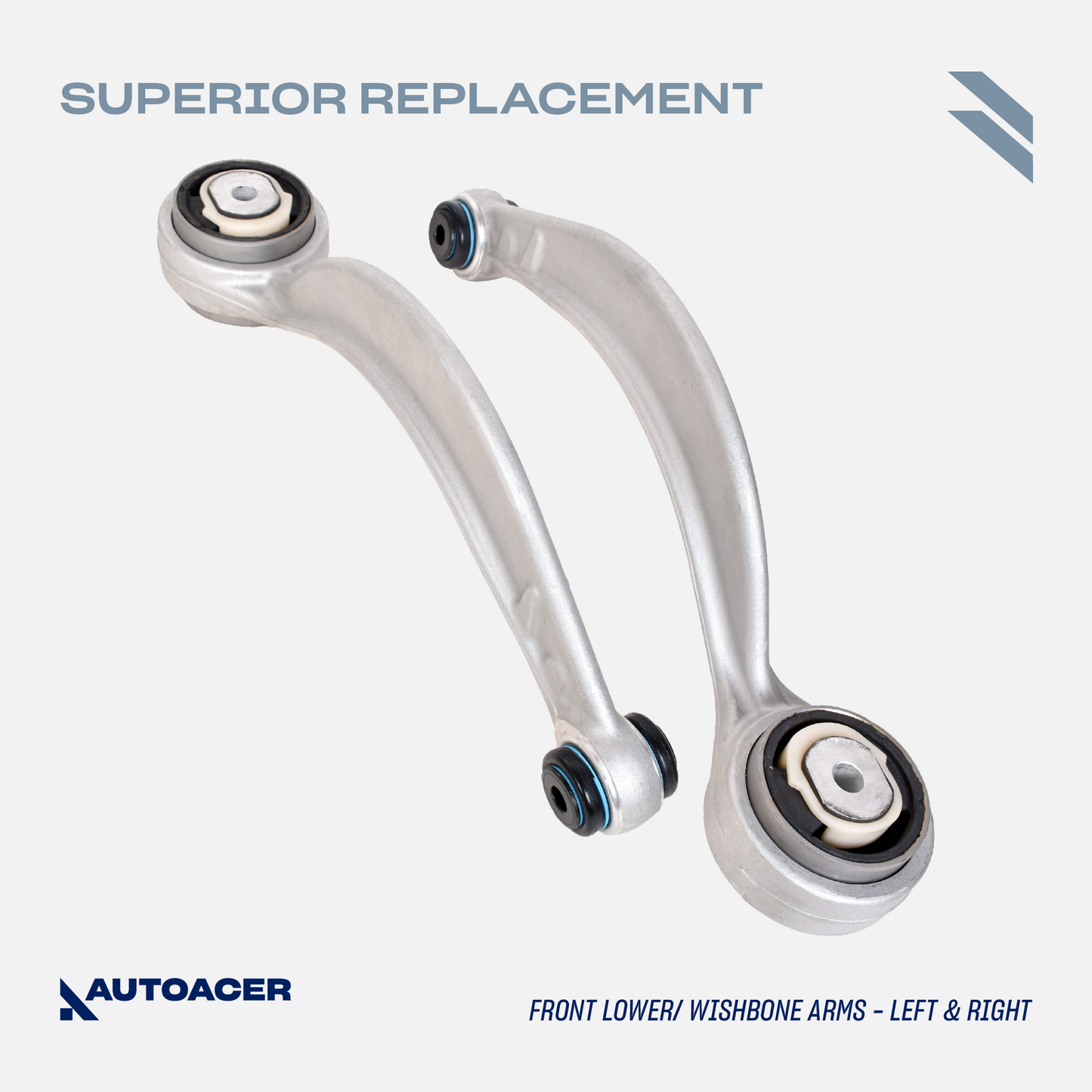 AUTOACER - 10p Front Upper Control Arms, Lower Wishbone Arms & Trailing Bushings For JAGUAR S-TYPE V6 V8 2002 - 2008, XF / XFR / XFR-S (X250) 2008 - 2015