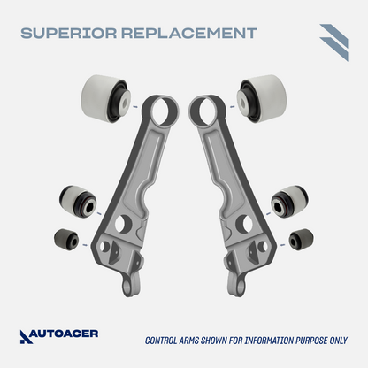 AUTOACER - 10p Front Upper Control Arms, Lower Wishbone Arms & Trailing Bushings For JAGUAR S-TYPE V6 V8 2002 - 2008, XF / XFR / XFR-S (X250) 2008 - 2015