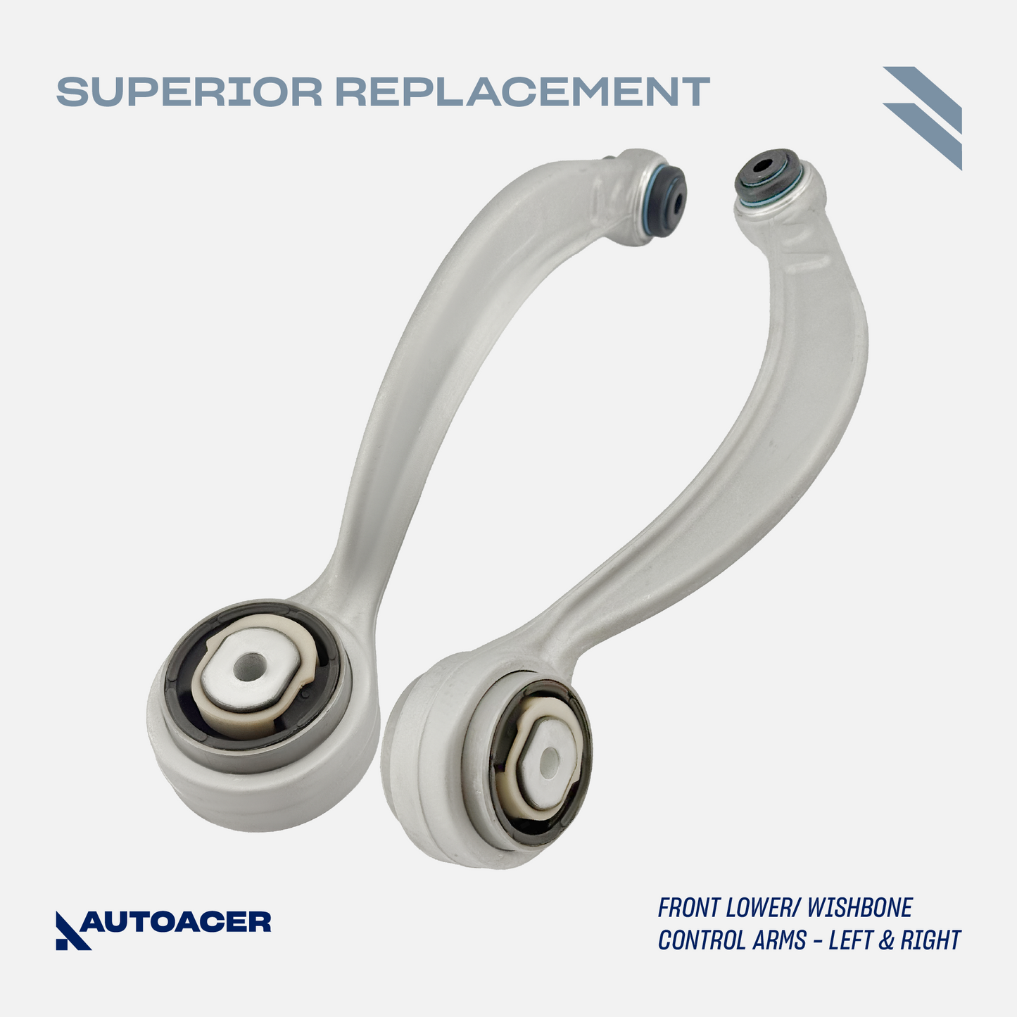 AUTOACER -8p Front Lower Control Arms & Trailing Arm Bushings for JAGUAR S-TYPE, XF (XFR / XFR-S), XJ (XJR / XJ8), SUPER V8, XK / XKR / XKR-S, VANDEN PLAS