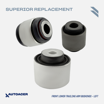 AUTOACER -8p Front Lower Control Arms & Trailing Arm Bushings for JAGUAR S-TYPE, XF (XFR / XFR-S), XJ (XJR / XJ8), SUPER V8, XK / XKR / XKR-S, VANDEN PLAS