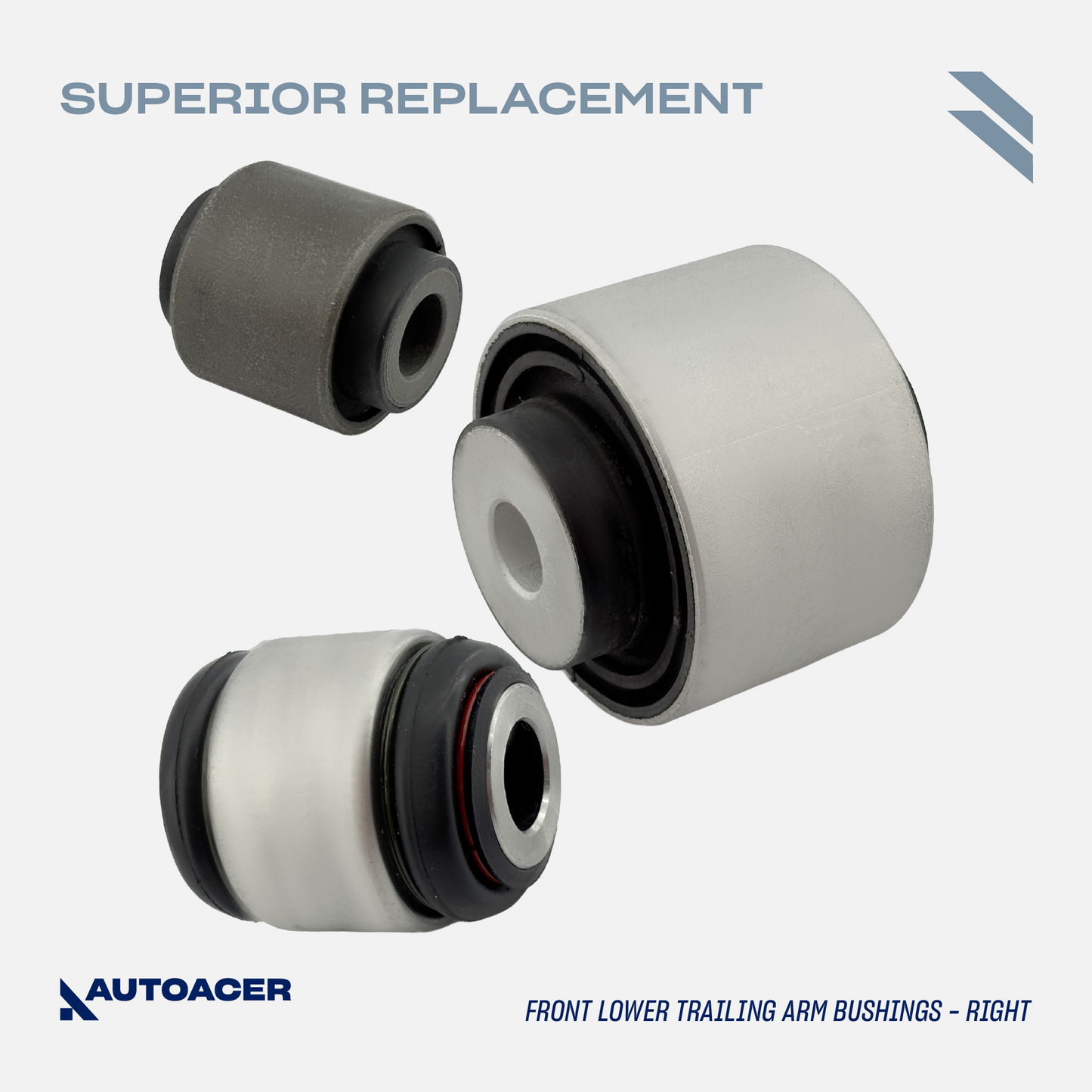 AUTOACER -8p Front Lower Control Arms & Trailing Arm Bushings for JAGUAR S-TYPE, XF (XFR / XFR-S), XJ (XJR / XJ8), SUPER V8, XK / XKR / XKR-S, VANDEN PLAS