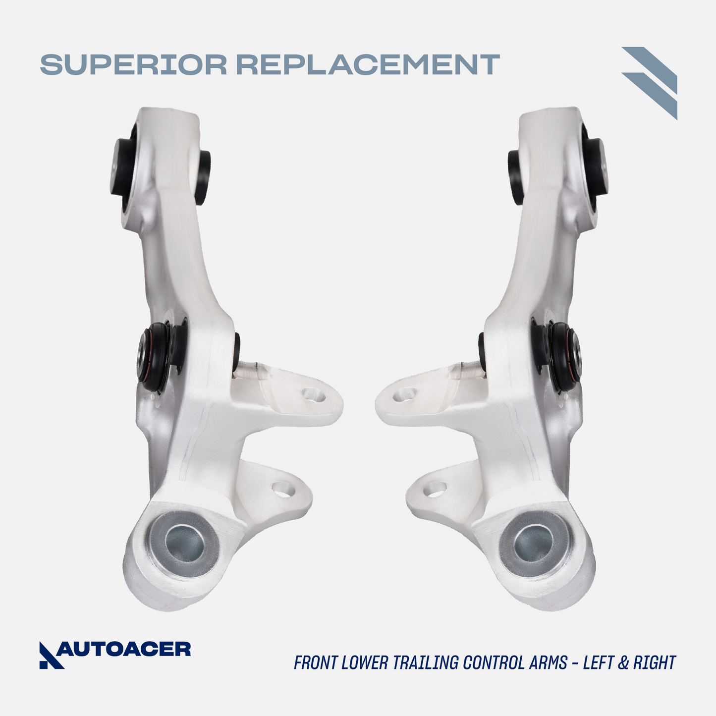 AUTOACER - 10p Front Upper Lower Control Arms, Trailing Arms, Stabilizer Bar Links & Tie Rods For JAGUAR XJR / XJ8, SUPER V8, VANDEN PLAS XK / XKR
