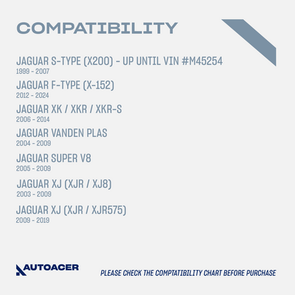 AUTOACER - Front & Rear Upper Control Arm Kit 4 Pcs for S-TYPE (X200), XJ (XJR / XJ8), XJ (XJR / XJR575), XK / XKR / XKR-S, F-TYPE (X-152), VANDEN PLAS, SUPER V8