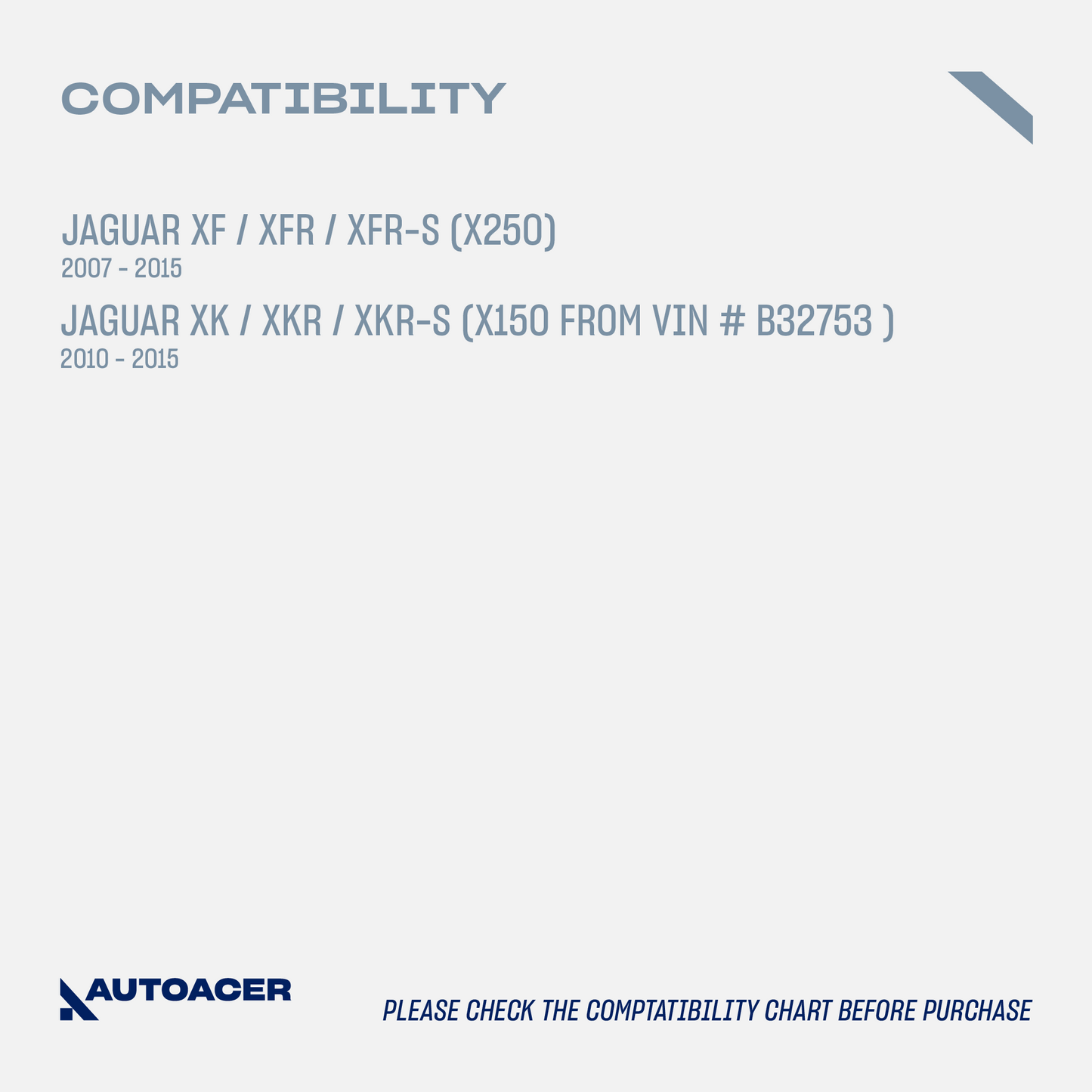 AUTOACER - 10p Front Upper, Lower Forward, Rearward Control Arms, Stabilizer Bar Links & Tie Rods For JAGUAR XF / XFR / XFR-S 2007-2015, XK / XKR 2010-2015