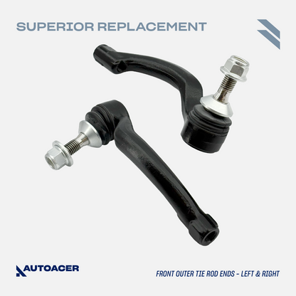 AUTOACER - 10p Front Upper, Lower Forward, Rearward Control Arms, Stabilizer Bar Links & Tie Rods For JAGUAR XF / XFR / XFR-S 2007-2015, XK / XKR 2010-2015