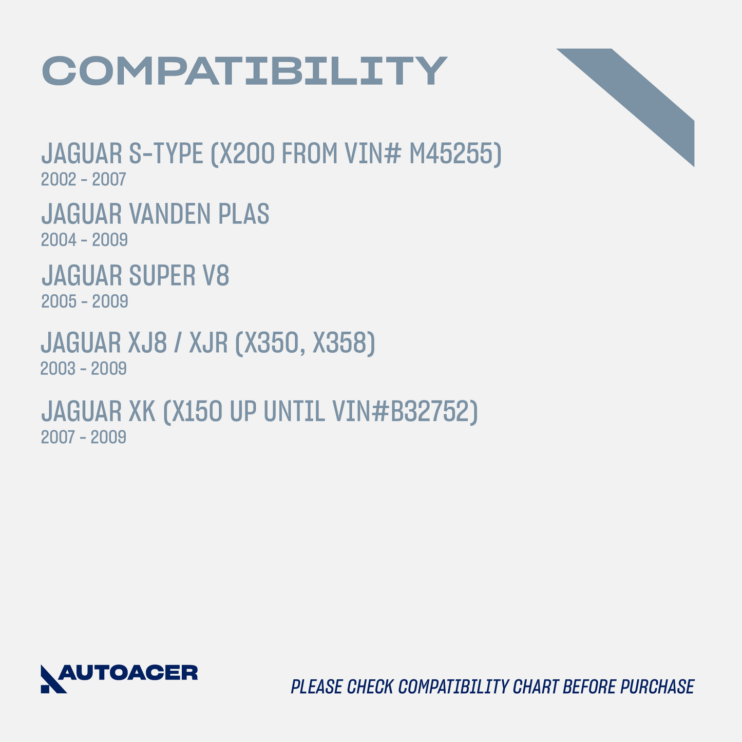 AUTOACER - 8p Front & Rear Tie Rod Ends & Sway Bar Link Kit For Jaguar S-Type, Super V8, Vanden Plas, XJ8 / XJR, XK