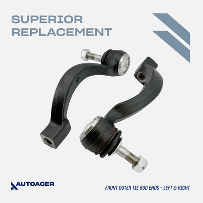 AUTOACER - 8p Front & Rear Tie Rod Ends & Sway Bar Link Kit For Jaguar S-Type, Super V8, Vanden Plas, XJ8 / XJR, XK
