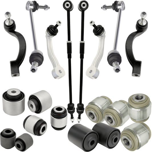 AUTOACER - 20p Front & Rear Stabilizer Bar Links, Tie Rods, Trailing Arm Bushings & Hydra Bushes 54mm For JAGUAR S-Type, XK / XKR, Super V8, Vanden Plas