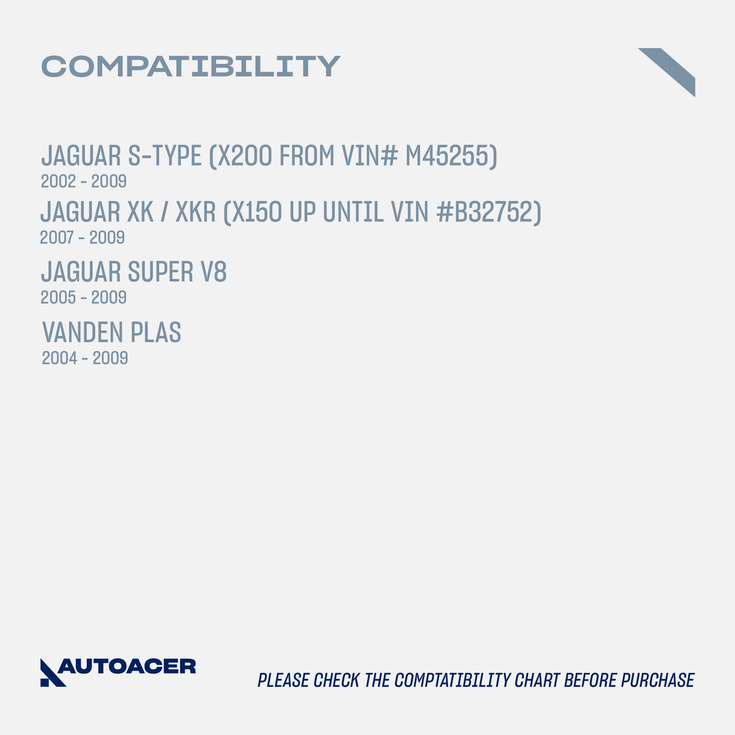 AUTOACER - 20p Front & Rear Stabilizer Bar Links, Tie Rods, Trailing Arm Bushings & Hydra Bushes 54mm For JAGUAR S-Type, XK / XKR, Super V8, Vanden Plas