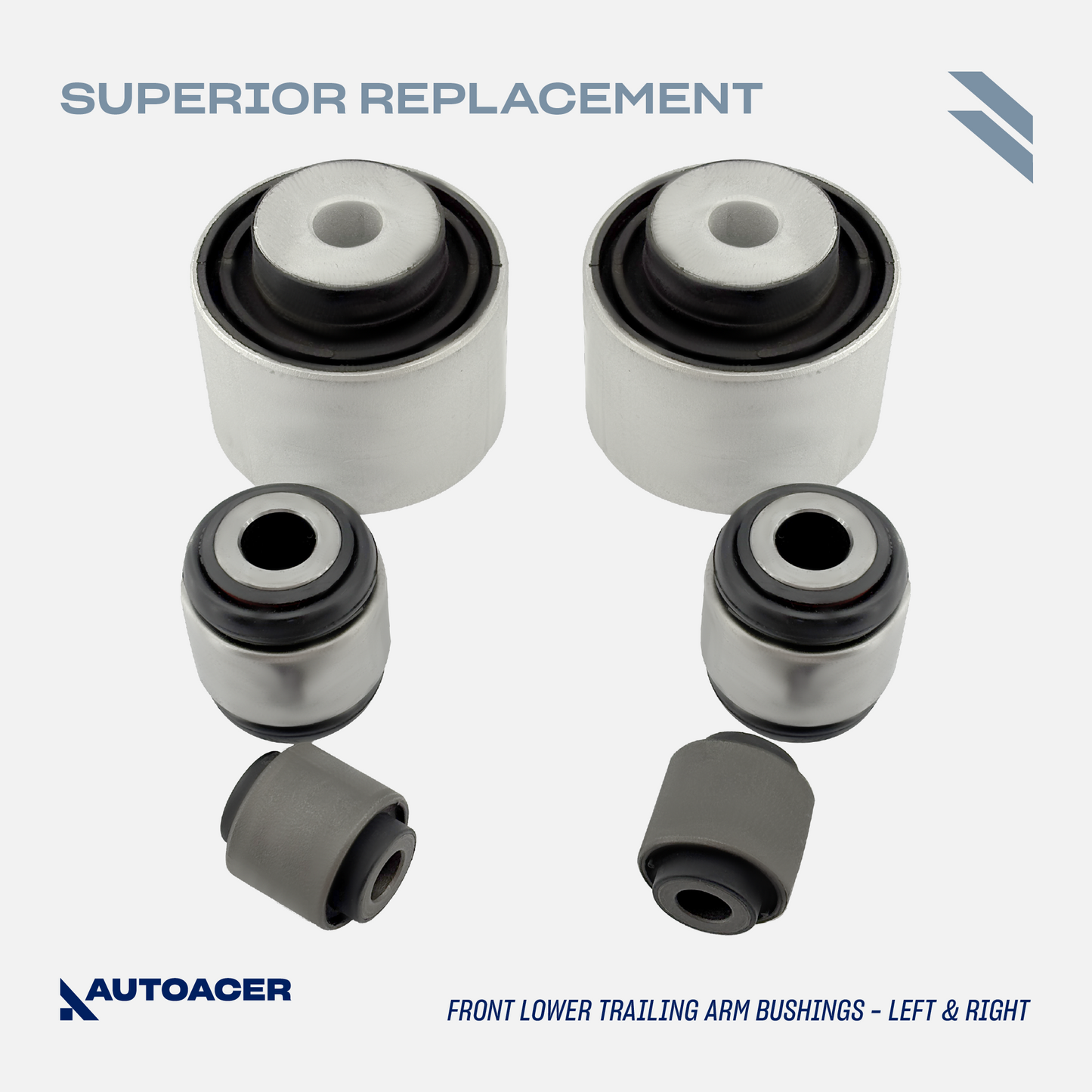 AUTOACER - 20p Front & Rear Stabilizer Bar Links, Tie Rods, Trailing Arm Bushings & Hydra Bushes 54mm For JAGUAR S-Type, XK / XKR, Super V8, Vanden Plas