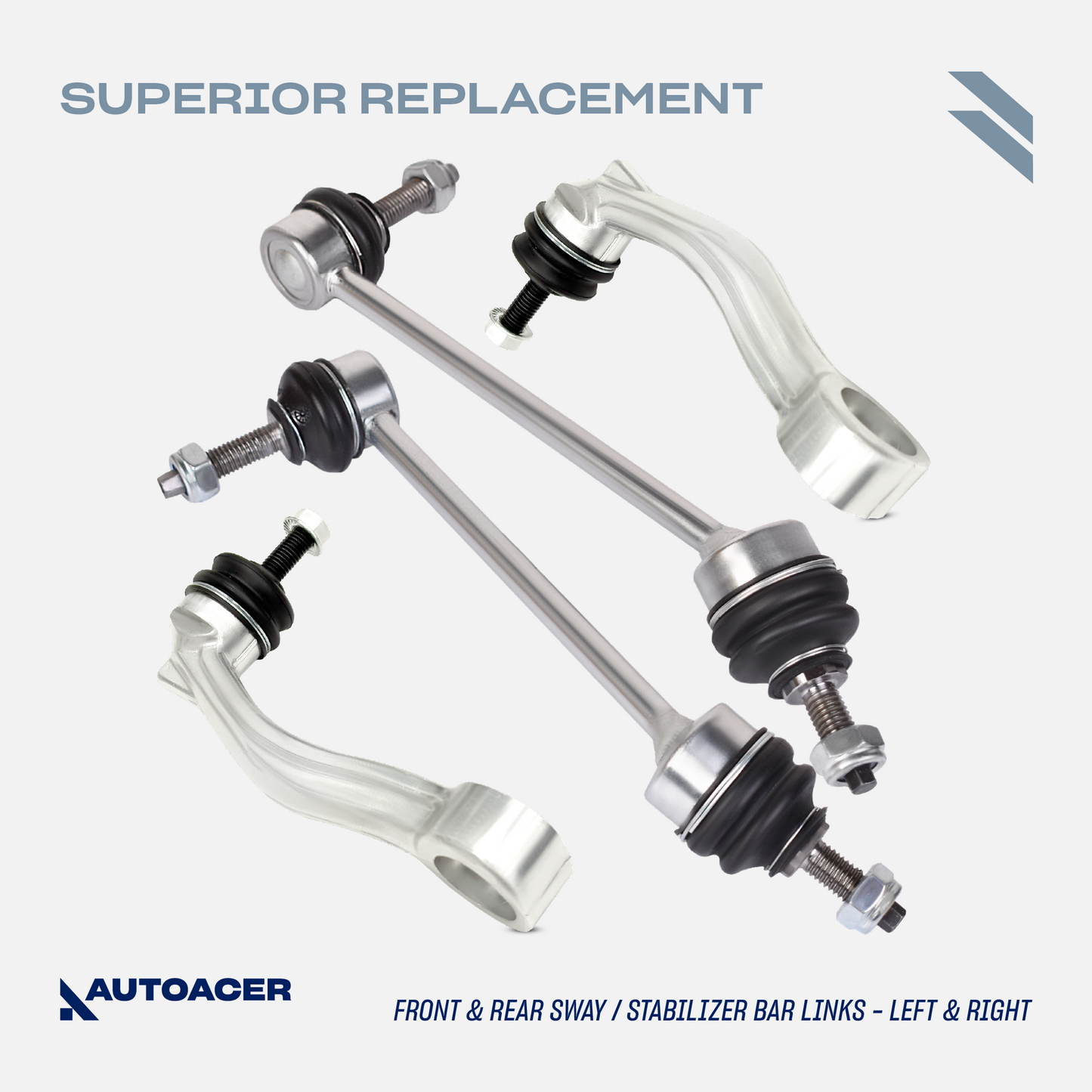 AUTOACER - 20p Front & Rear Stabilizer Bar Links, Tie Rods, Trailing Arm Bushings & Hydra Bushes 54mm For JAGUAR S-Type, XK / XKR, Super V8, Vanden Plas
