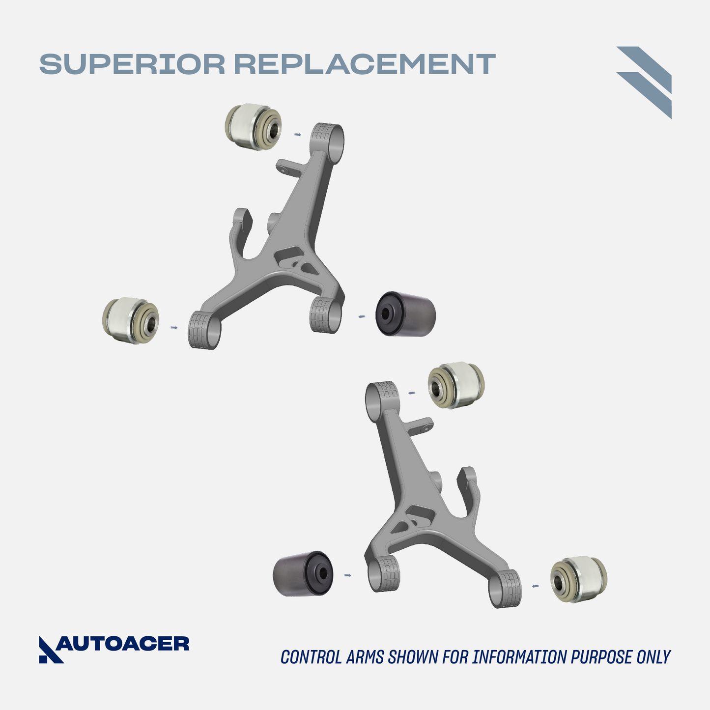 AUTOACER - 20p Front & Rear Stabilizer Bar Links, Tie Rods, Trailing Arm Bushings & Hydra Bushes 54mm For JAGUAR S-Type, XK / XKR, Super V8, Vanden Plas