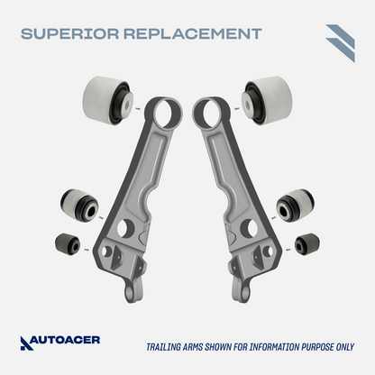 AUTOACER - 20p Front & Rear Stabilizer Bar Links, Tie Rods, Trailing Arm Bushings & Hydra Bushes 54mm For JAGUAR S-Type, XK / XKR, Super V8, Vanden Plas