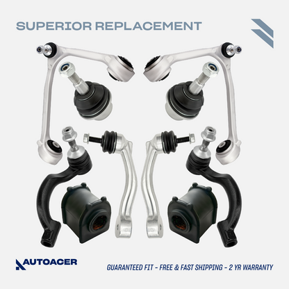 AUTOACER - Front Upper Control Arms, Stabilizer Bar Links, Outer Tie Rod Ends, Ball Joints & Sway Bar Bushings (31mm) For JAGUAR XK / XKR / XKR-S 2010 - 2015, XF / XFR / XFR-S 2008 - 2015