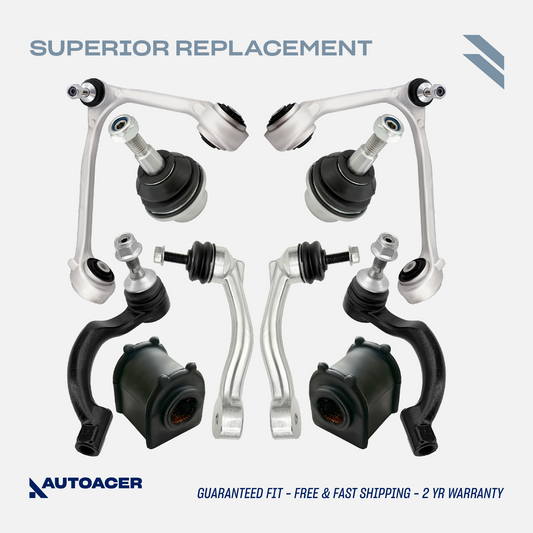 AUTOACER - Front Upper Control Arms, Stabilizer Bar Links, Outer Tie Rod Ends, Ball Joints & Sway Bar Bushings (31mm) For JAGUAR XK / XKR / XKR-S 2010 - 2015, XF / XFR / XFR-S 2008 - 2015