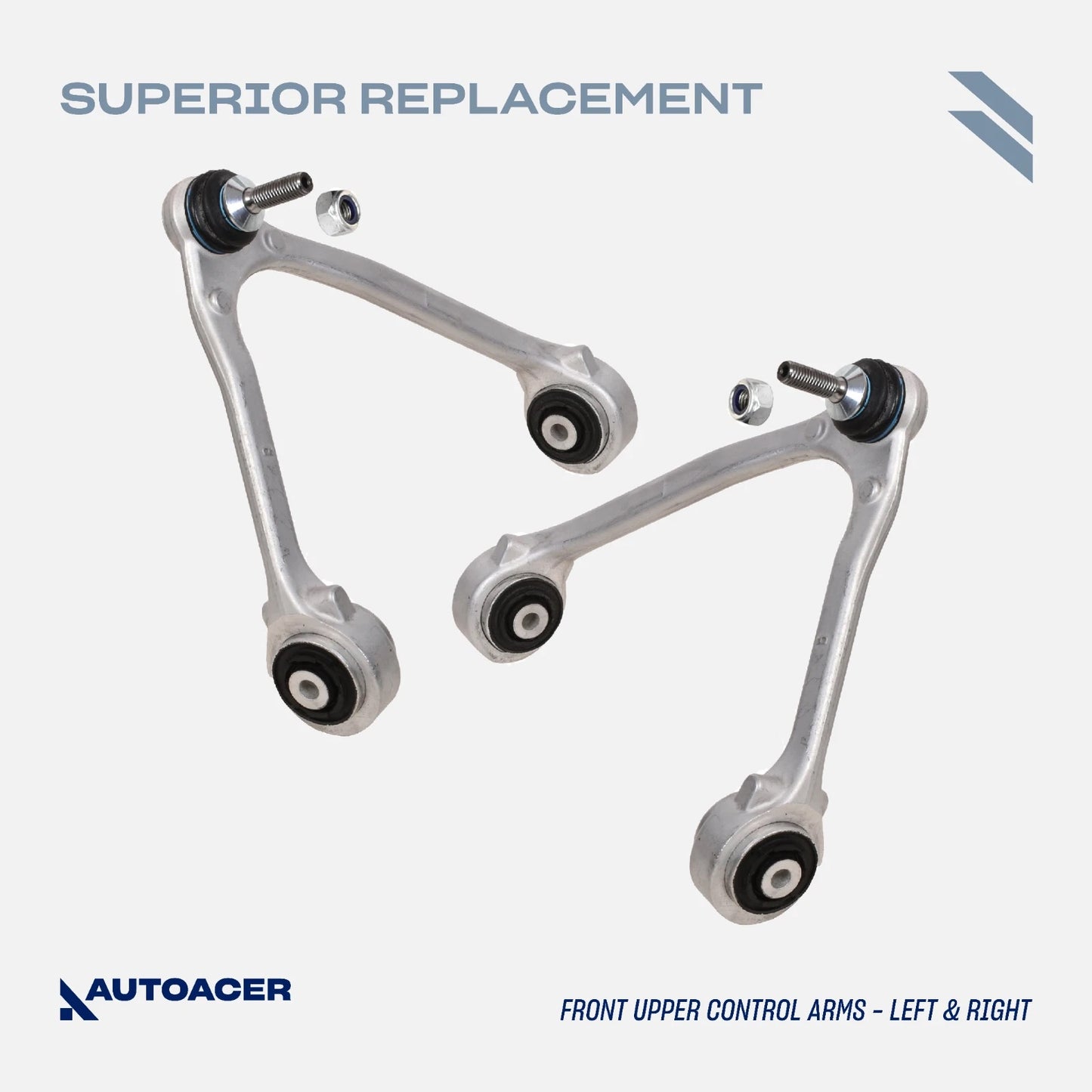 AUTOACER 12 piece Front Suspension Kit - Control Arms, Knuckle Arm Ball Joints, Outer Tie Rods & Sway Bar Links for Jaguar